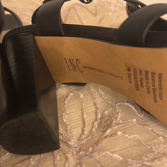 INC International Concepts Black  block Heels - Picture 9 of 12